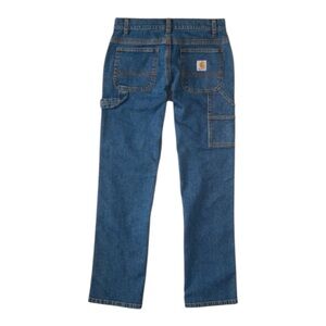 CARHARTT Youth Boys Denim Dungaree Carpenter Pants Jeans Medium Wash Size 8